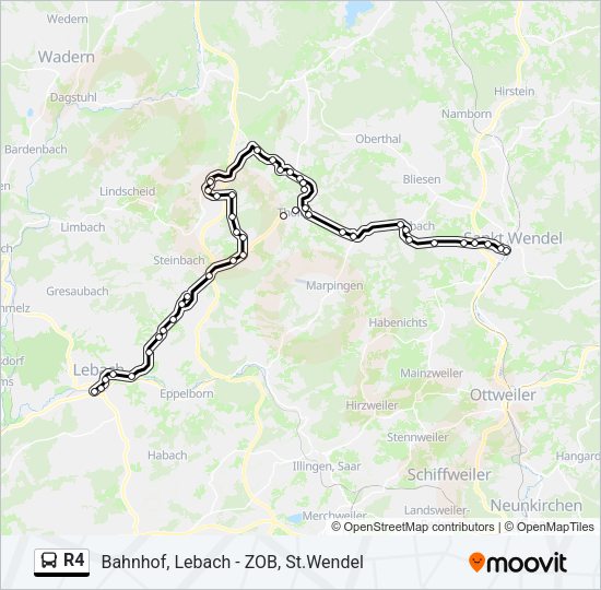 R4 Bus Line Map