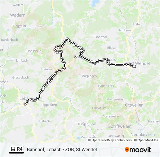 R4 Bus Line Map