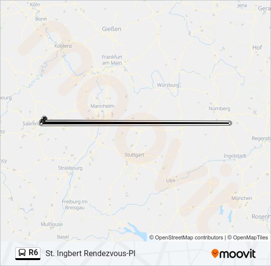R6 Bus Line Map