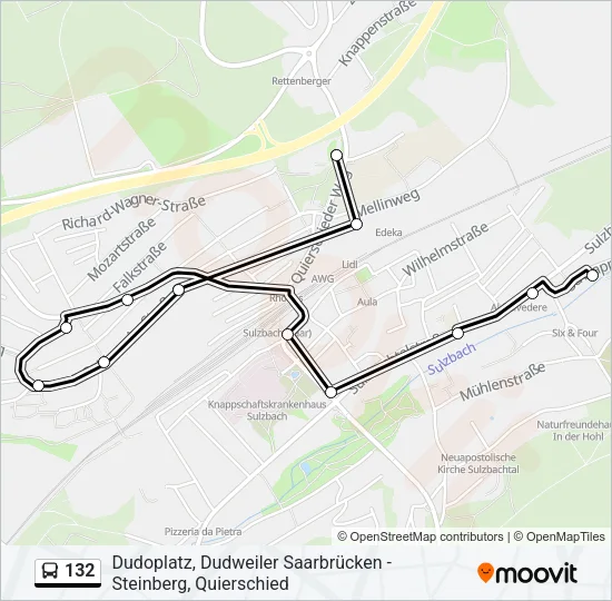 132 Bus Line Map