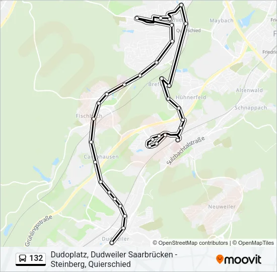 132 Bus Line Map