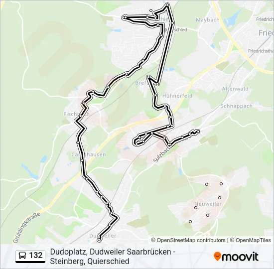 132 Bus Line Map