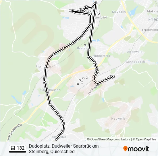 132 Bus Line Map