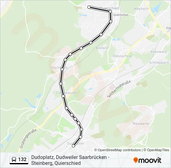 132 Bus Line Map