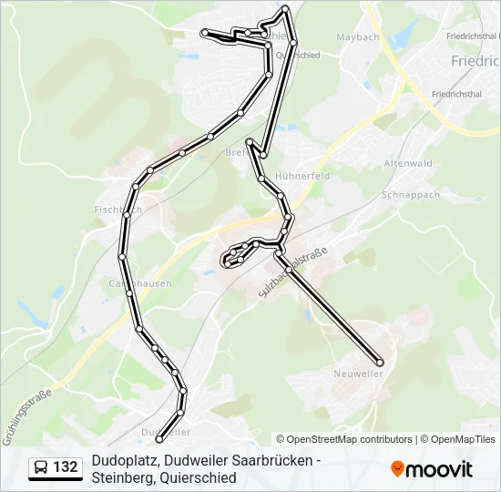 132 Bus Line Map