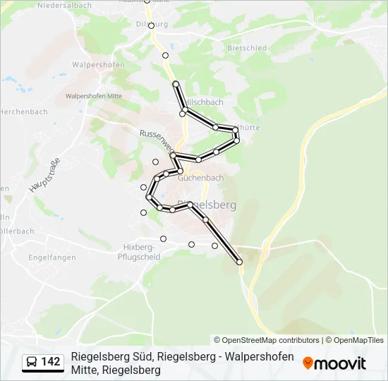 142 Bus Line Map