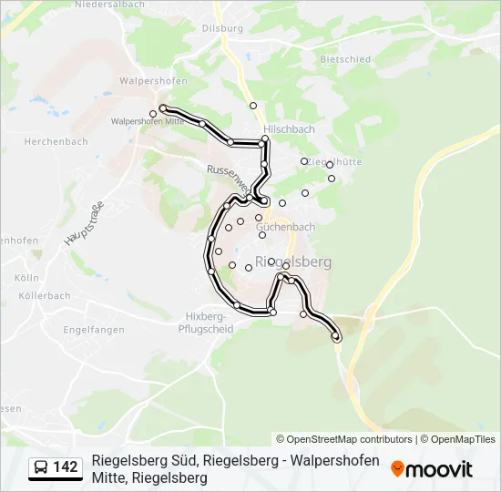 142 Bus Line Map