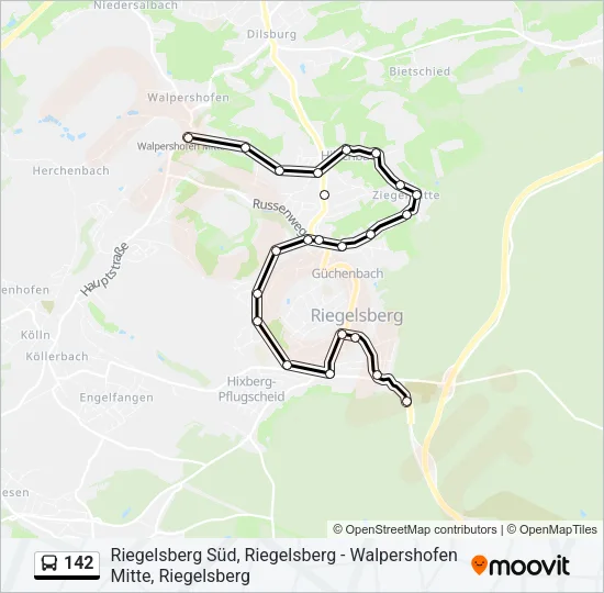 142 Bus Line Map
