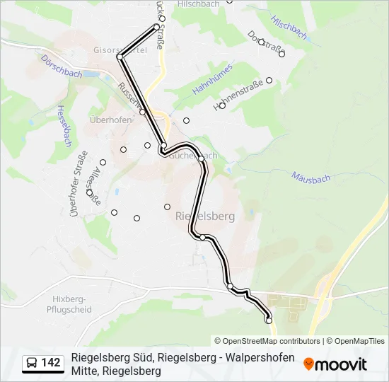 142 Bus Line Map