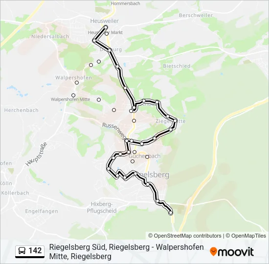 142 Bus Line Map