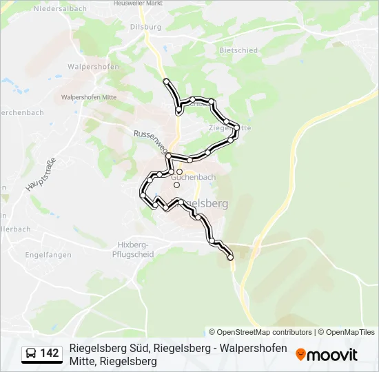 142 Bus Line Map