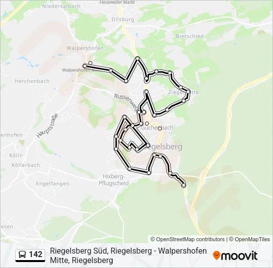 142 Bus Line Map