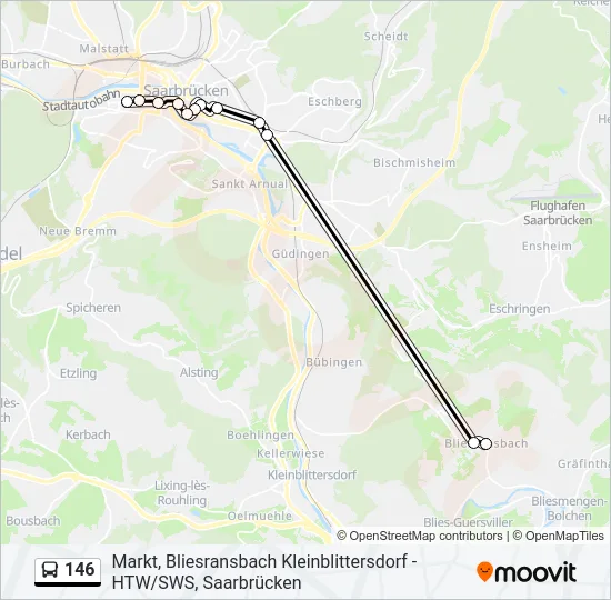 146 Bus Line Map