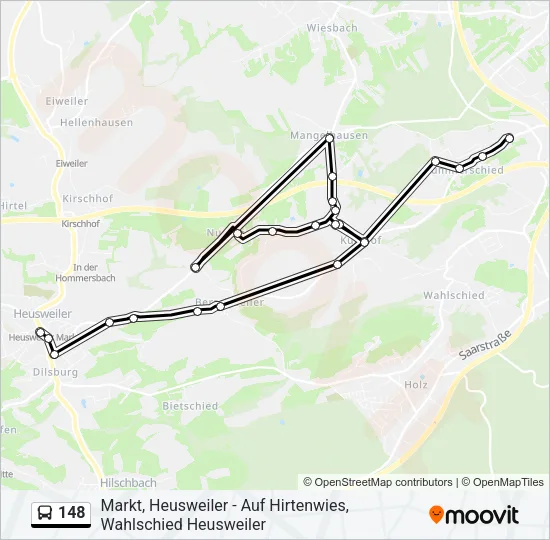148 Bus Line Map