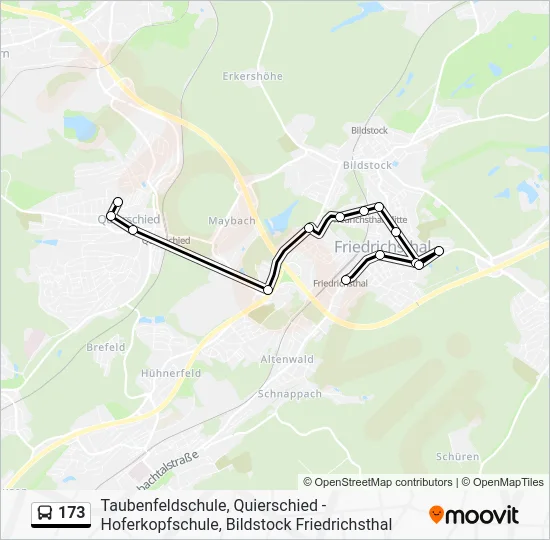 Автобус 173: карта маршрута