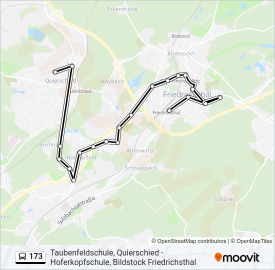 173 Bus Line Map