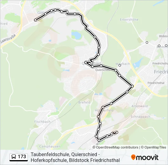 173 Bus Line Map