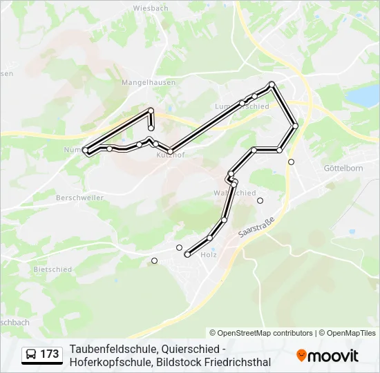 173 Bus Line Map