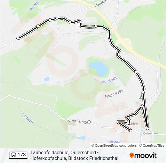 173 Bus Line Map
