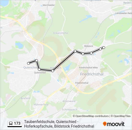 173 Bus Line Map