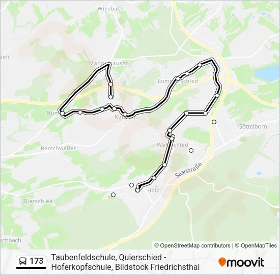 173 Bus Line Map