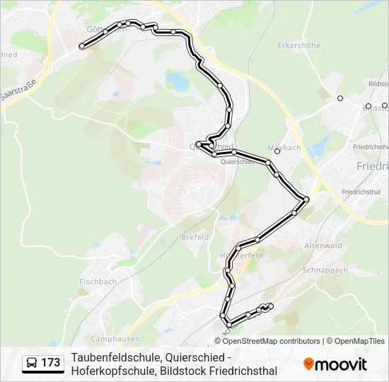 173 Bus Line Map