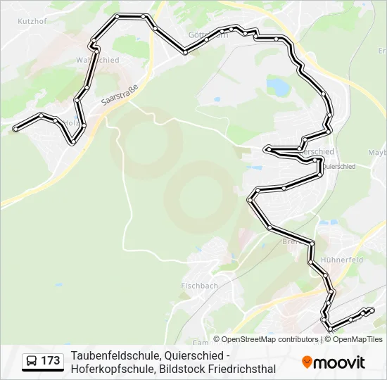 173 Bus Line Map