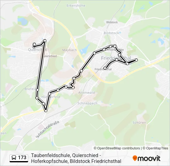 173 Bus Line Map