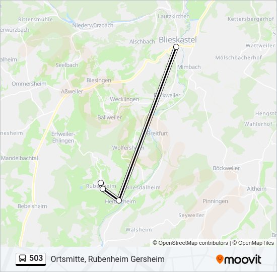 503 Bus Line Map