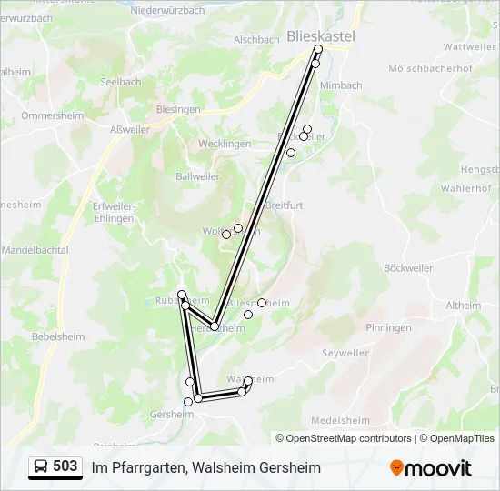 503 Bus Line Map