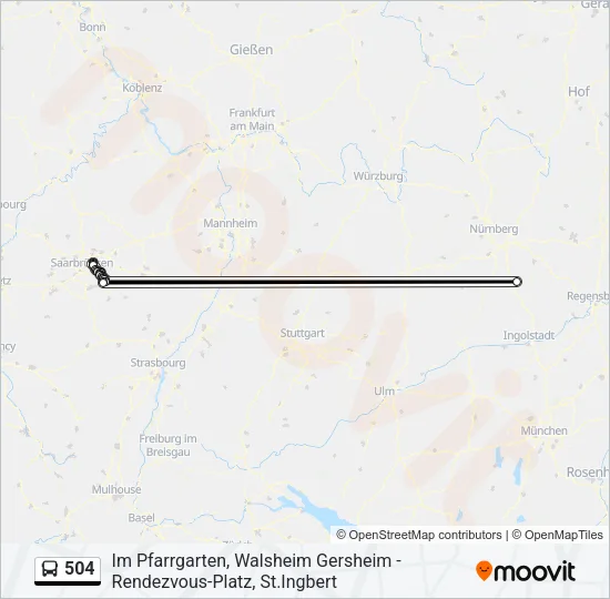 504 Bus Line Map
