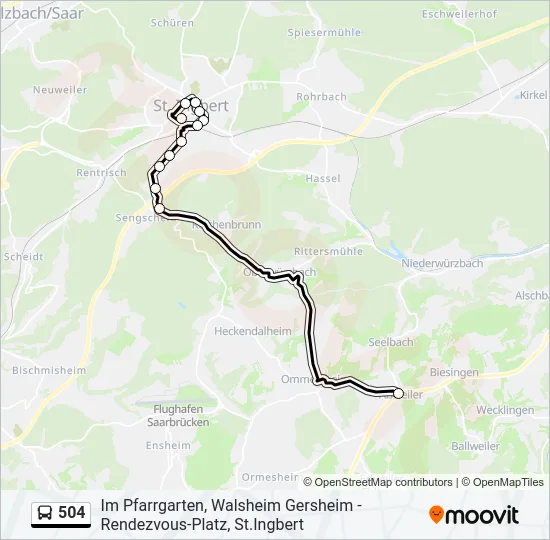 504 Bus Line Map