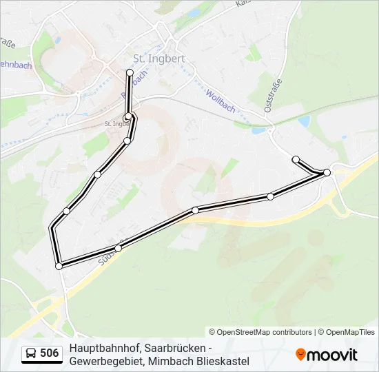 506 Bus Line Map