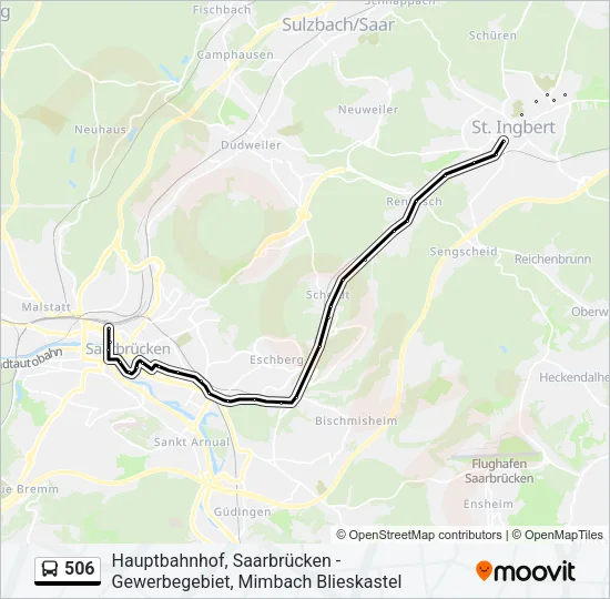 506 Bus Line Map