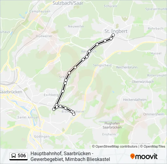506 Bus Line Map