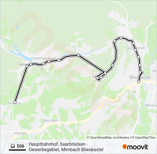 506 Bus Line Map