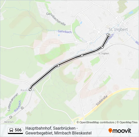 506 Bus Line Map