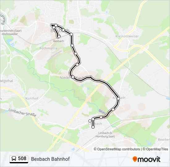 508 Bus Line Map