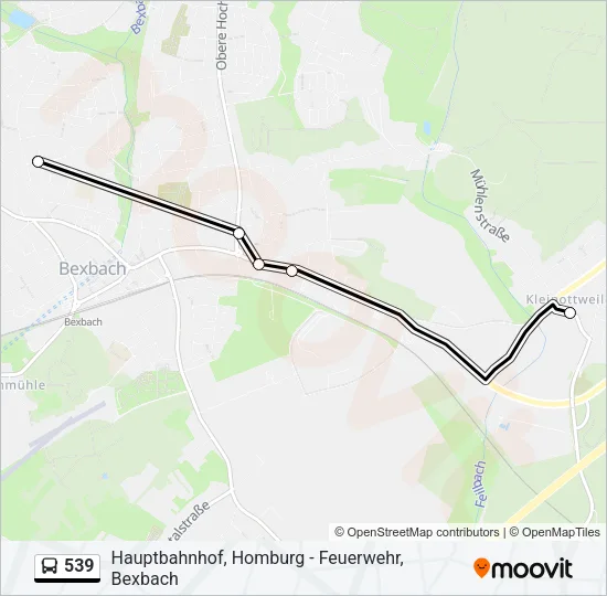 539 Bus Line Map