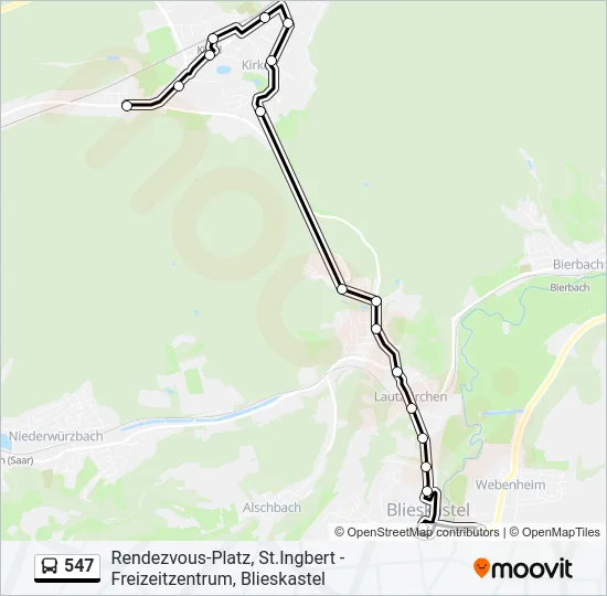 547 Bus Line Map