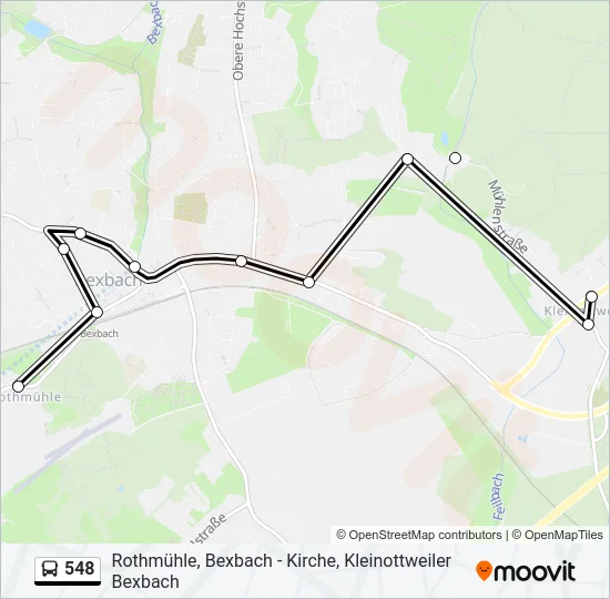 548 Bus Line Map