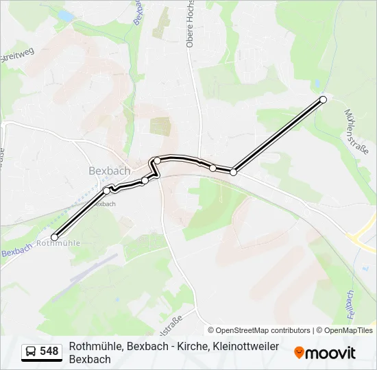 548 Bus Line Map