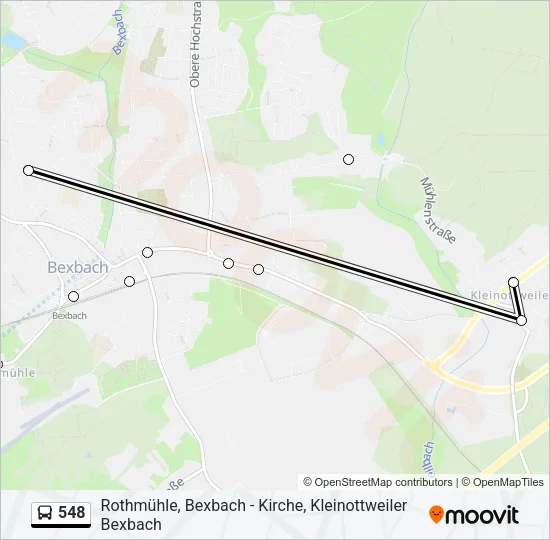 548 Bus Line Map