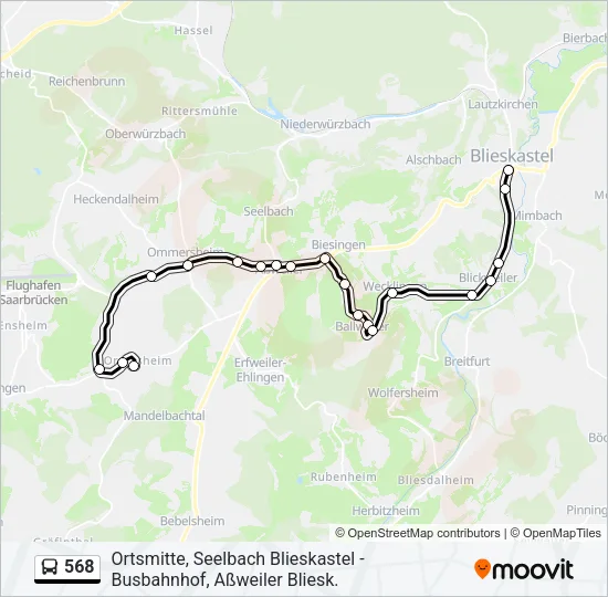 568 Bus Line Map