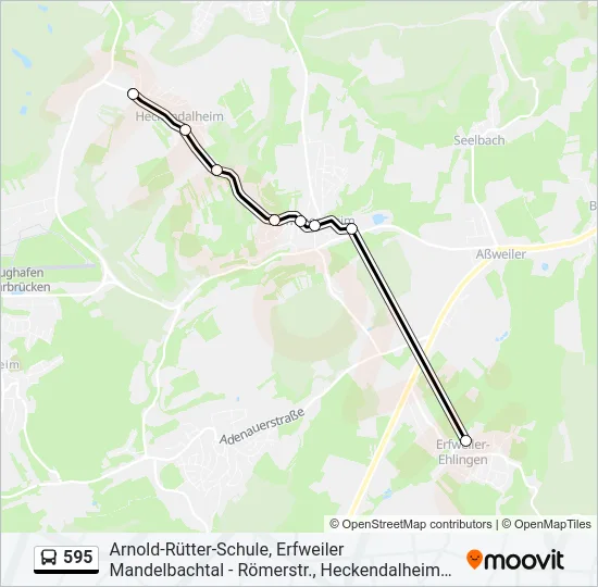 595 Bus Line Map