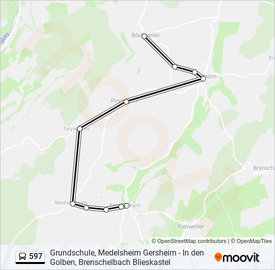 597 Route: Schedules, Stops & Maps - Peppenkum Feuerwehr (Updated)