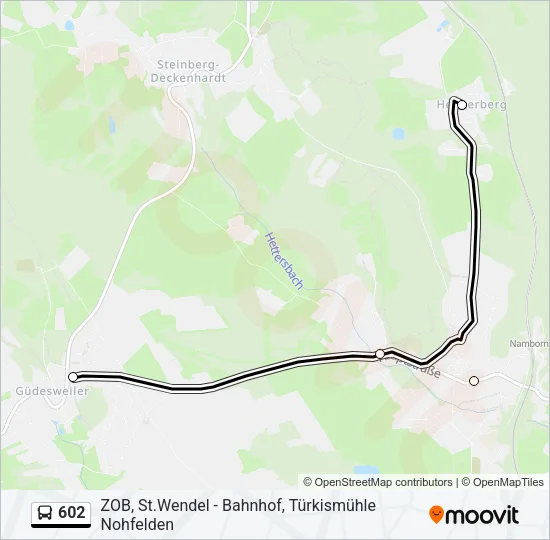 602 Bus Line Map