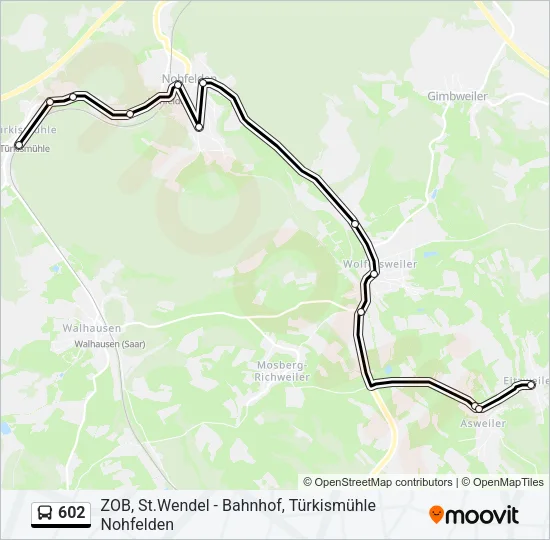 602 Bus Line Map