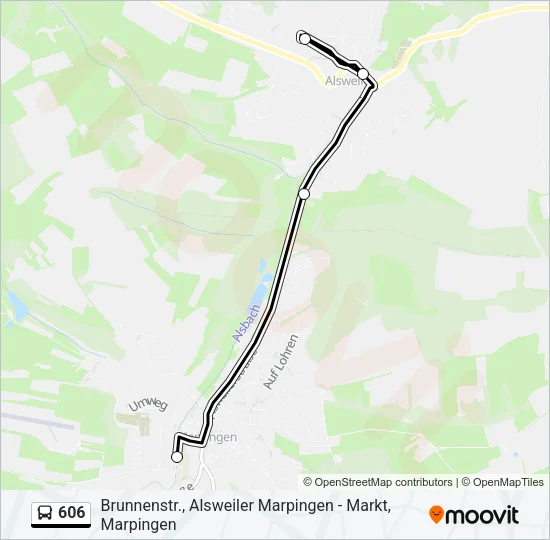 606 Bus Line Map