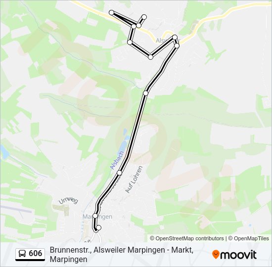 Автобус 606: карта маршрута